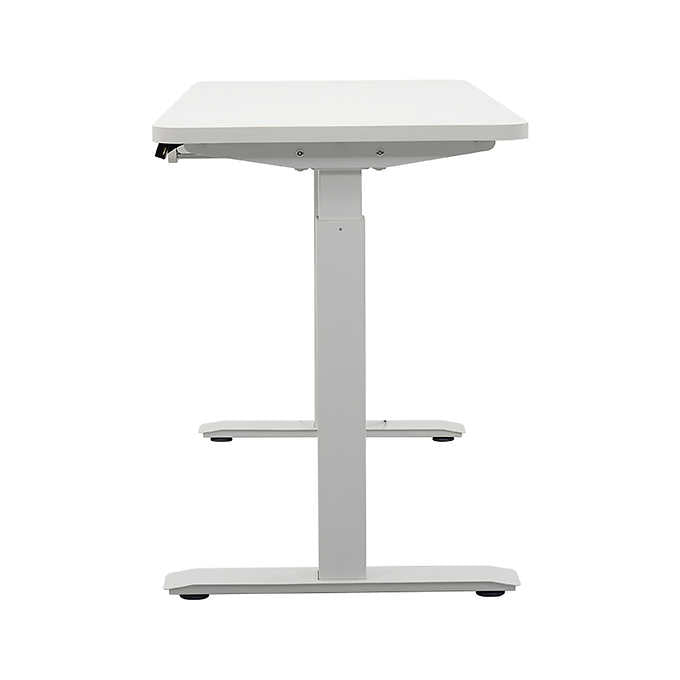 Motionwise 121.92 cm × 60.96 cm (48 in. × 24 in.) Electric Height Adjustable Standing Desk with Antibacterial Desk Top, White