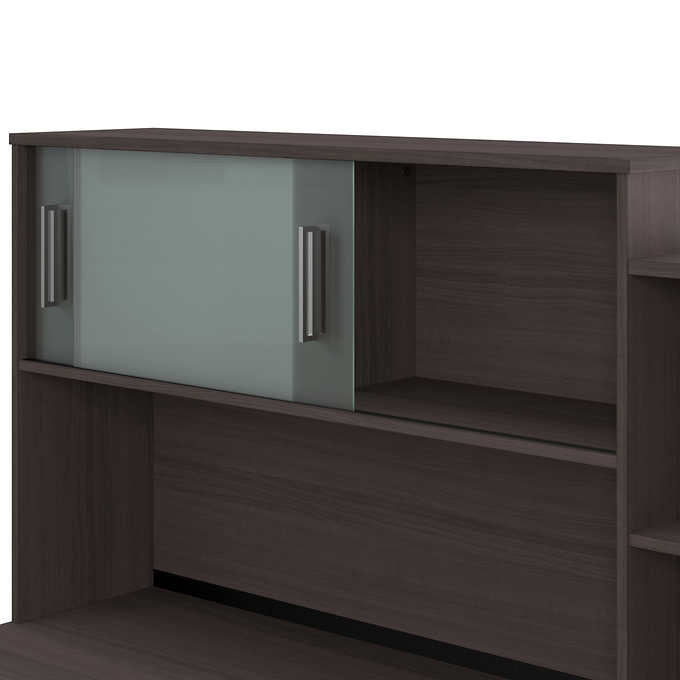 Bestar Orford L-Shaped Desk with Hutch