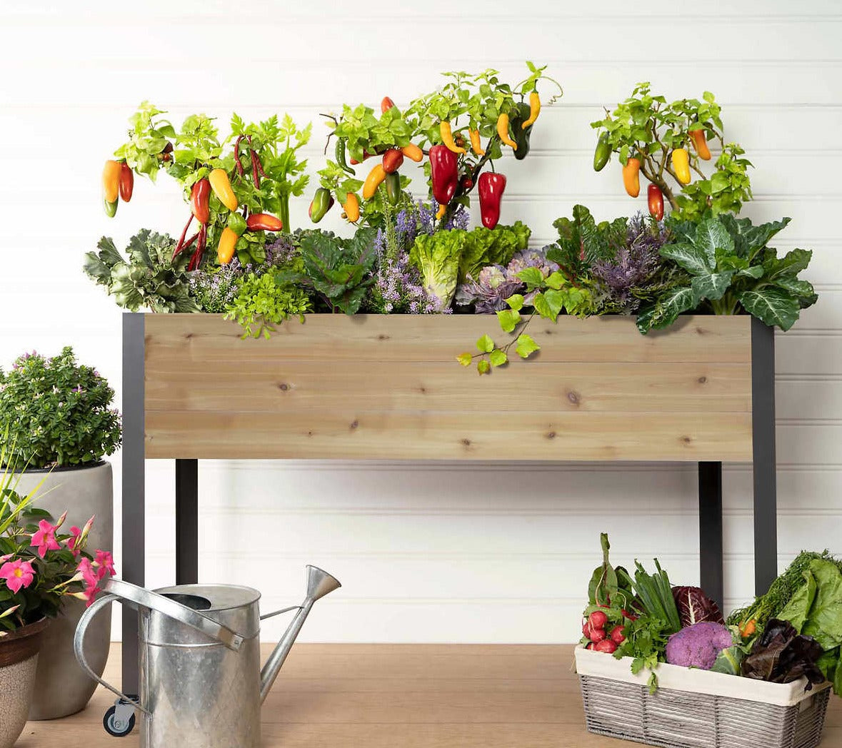 CedarCraft 81 cm (32 in.) Self-watering Elevated Cedar Planter