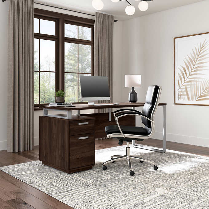 Bestar Panorama Computer Desk with Drawers