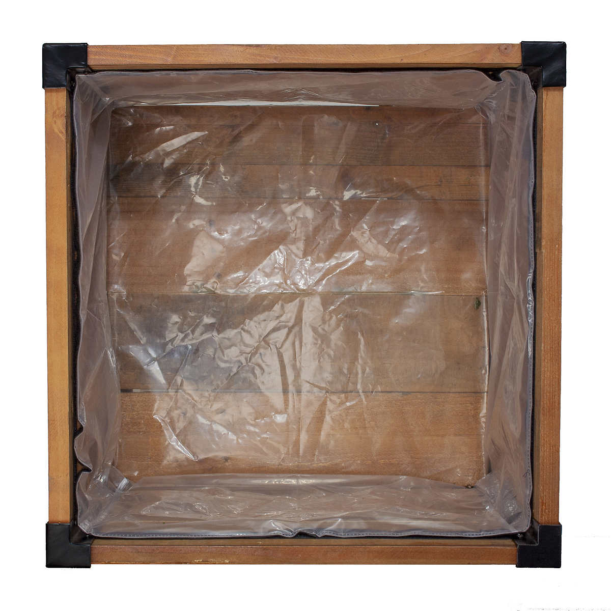 Grapevine Urban Garden Tall Recycled Wood and Metal Planter with Shelf