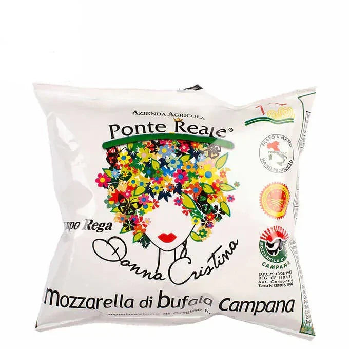 Ponte Reale Donna Christina Buffalo Mozzarella 125 g (4.4 oz) × 12 pack