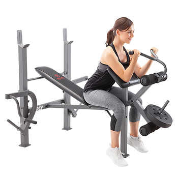 Marcy Standard Weight Bench with Butterfly and Leg Developer Home Gym