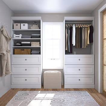 Bestar Organize It White Storage with Drawers 2-pack