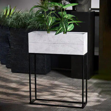 Metal Planter, 33.4” Height
