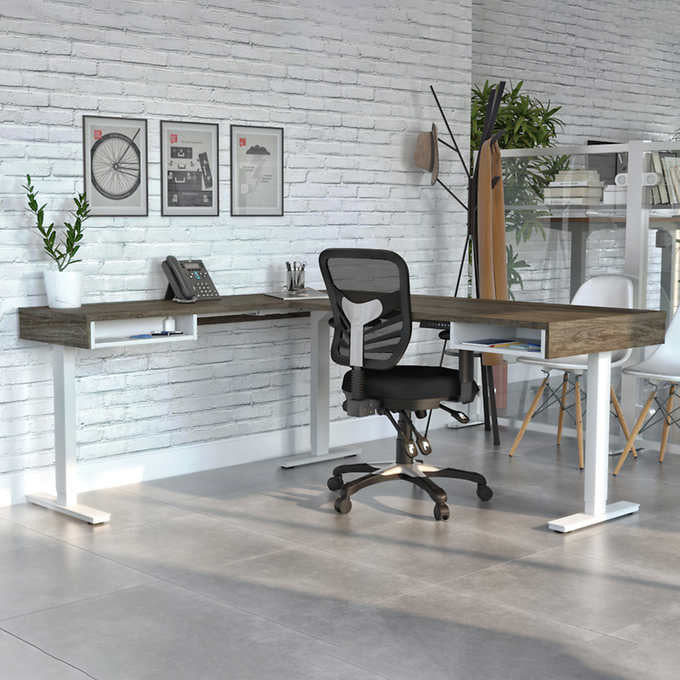 Bestar Viva L-shape Height Adjustable Desk