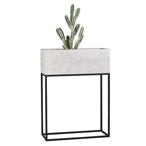 Metal Planter, 33.4” Height