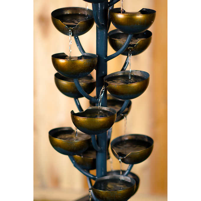 Metal Cups 187.9 cm (74 in.) Multilevel Fountain